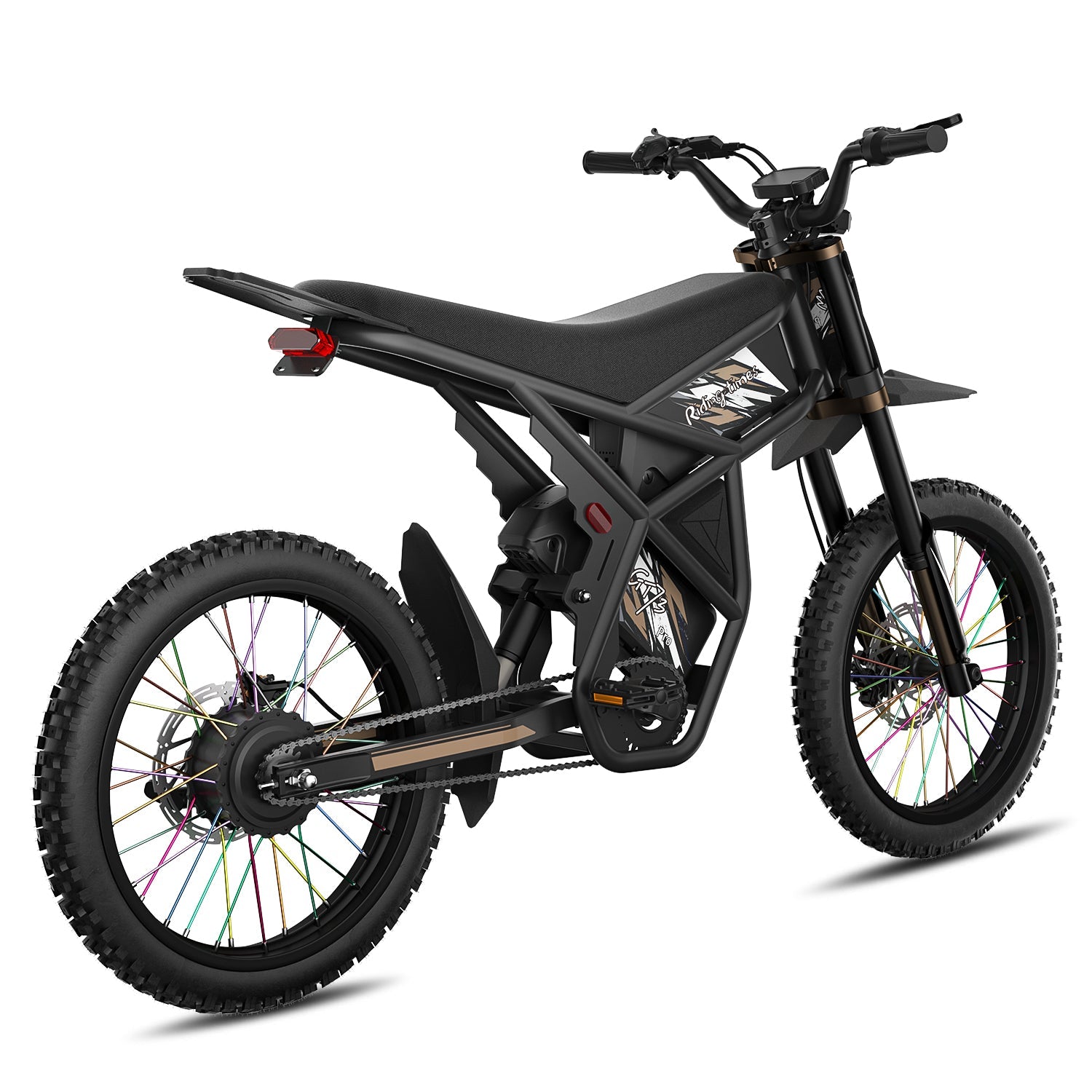 Vélo de saleté électrique, moto électrique 2400W (pic), max 37 mph et 85 milles de longueur (amélioré)