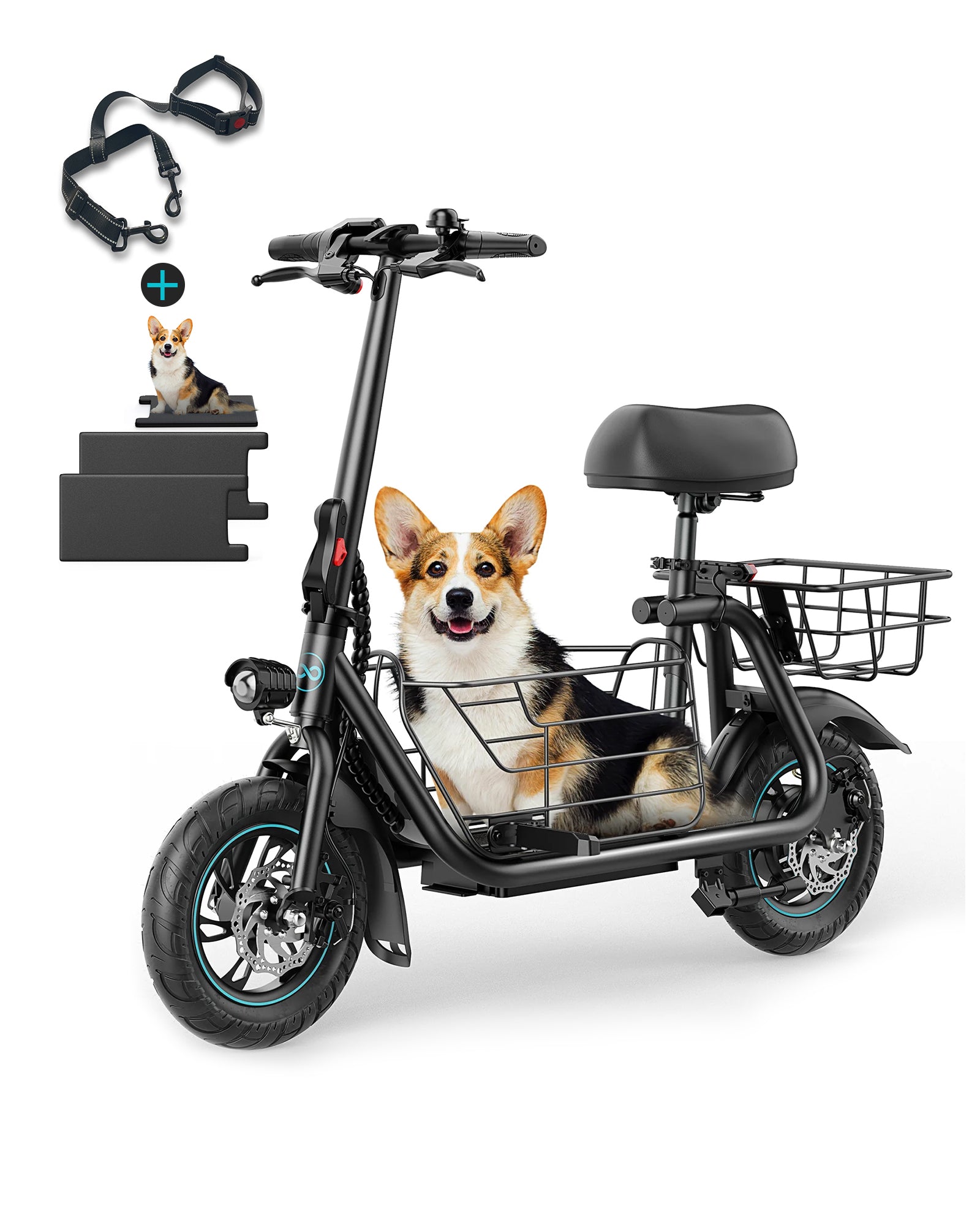 Gyroor C1S Electric Scooter 800W Ultimate Pet Rider Pack
