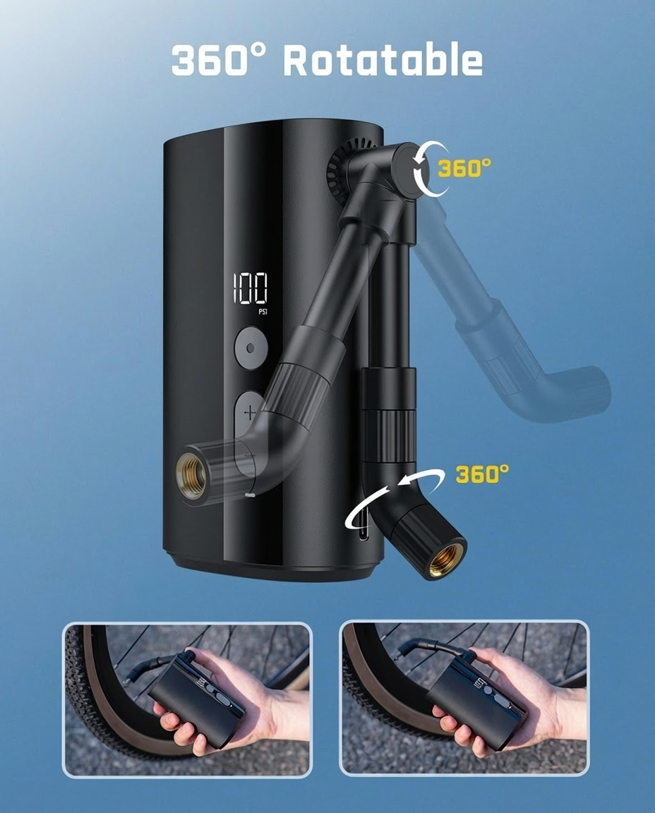 Mini Electric Air Pump for Electric Bike & Scooter