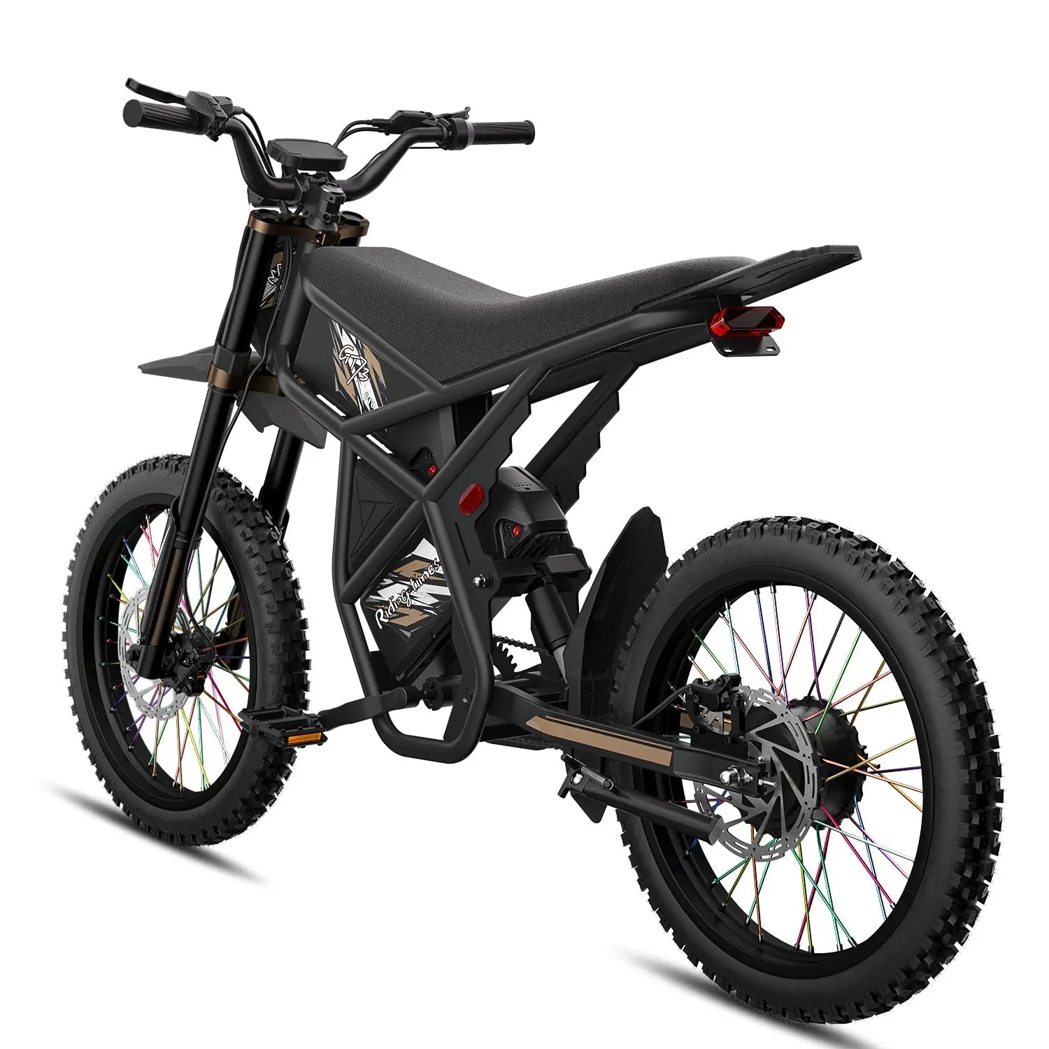 Gyroor GT73Pro electric dirt bike 87-mile long-range specification graphic