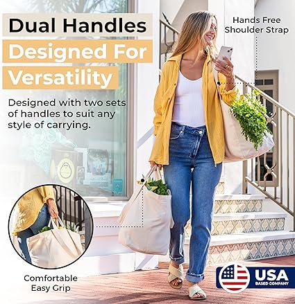 Canvas Grocery Bag 3pc