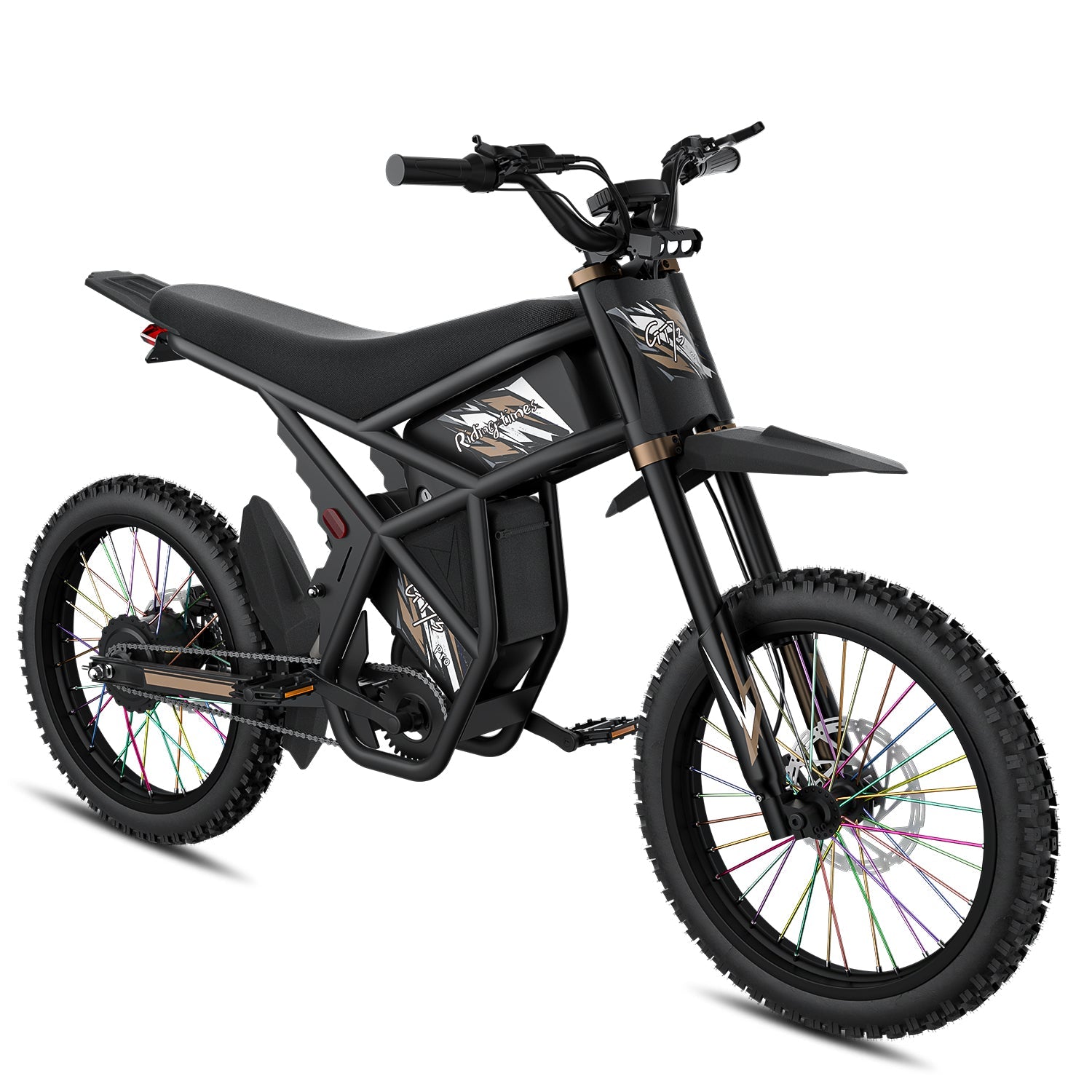 Vélo de saleté électrique, moto électrique 2400W (pic), max 37 mph et 85 milles de longueur (amélioré)