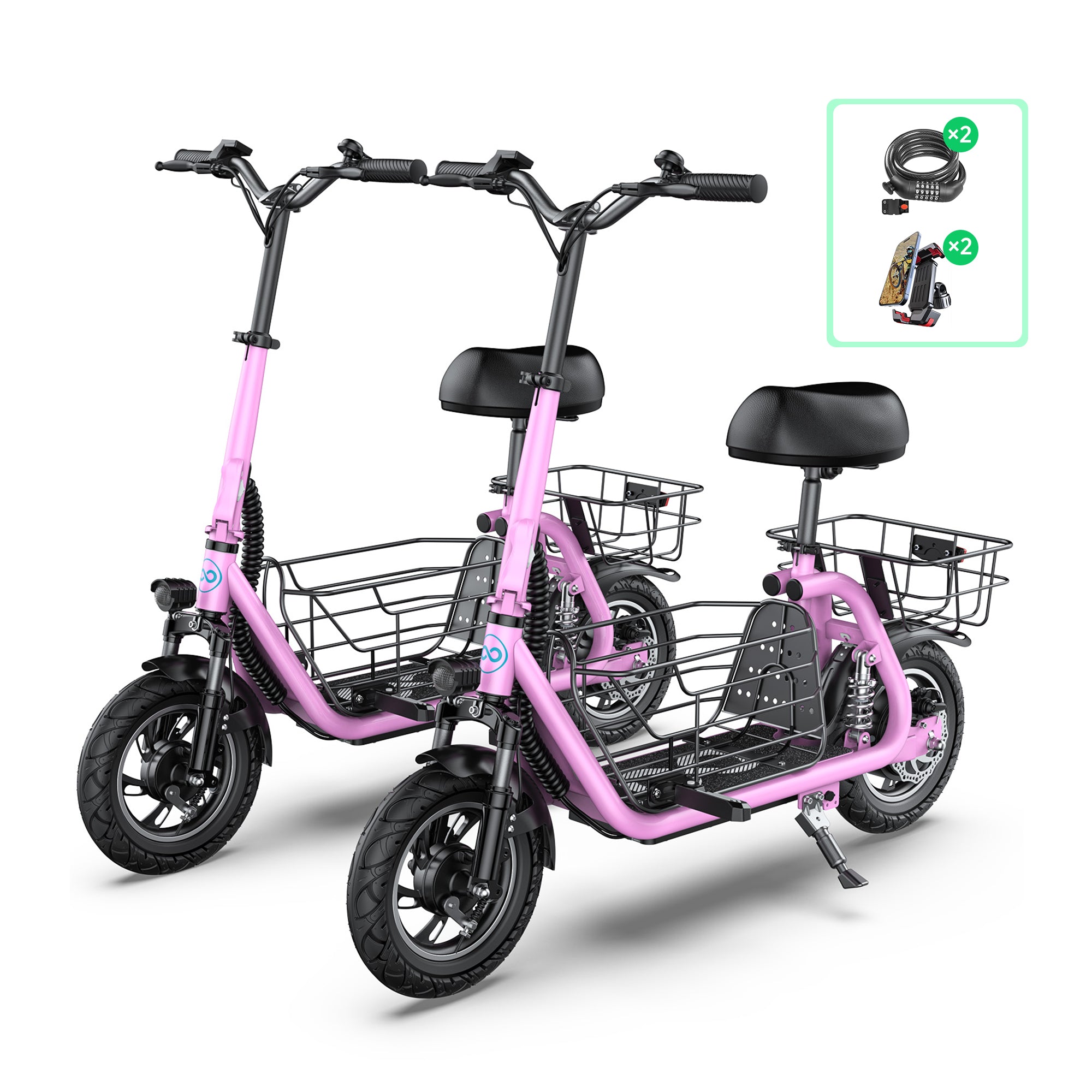 <tc>Gyroor</tc> Trottinette électrique C1 Pro 800 W (crête) avec paniers doubles amovibles pour animaux et marchandises (nouvelle version)