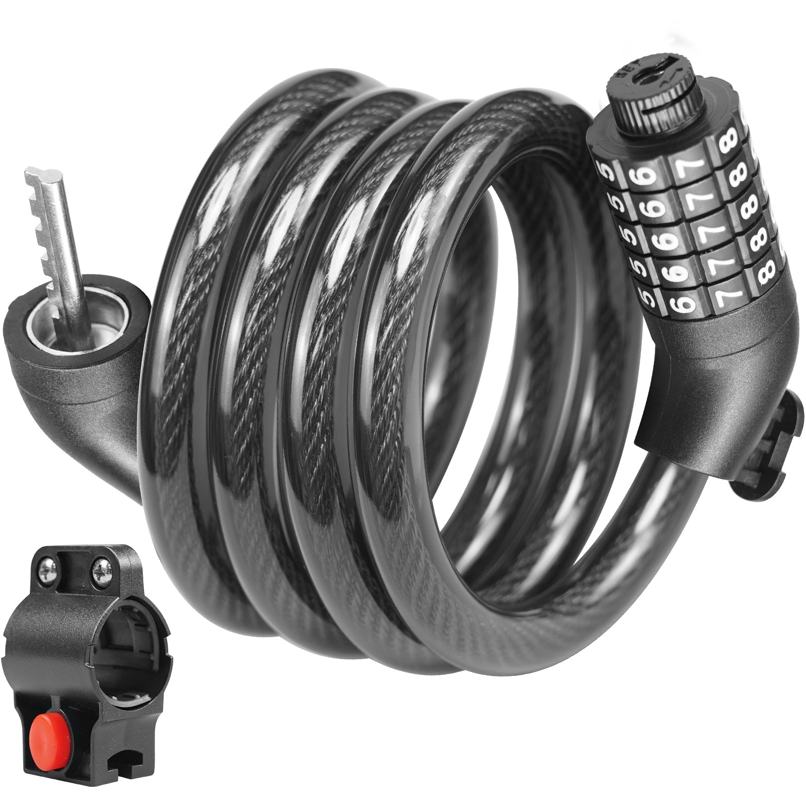 S3 High Security 5-Digit Resettable Combination Bicycle Lock