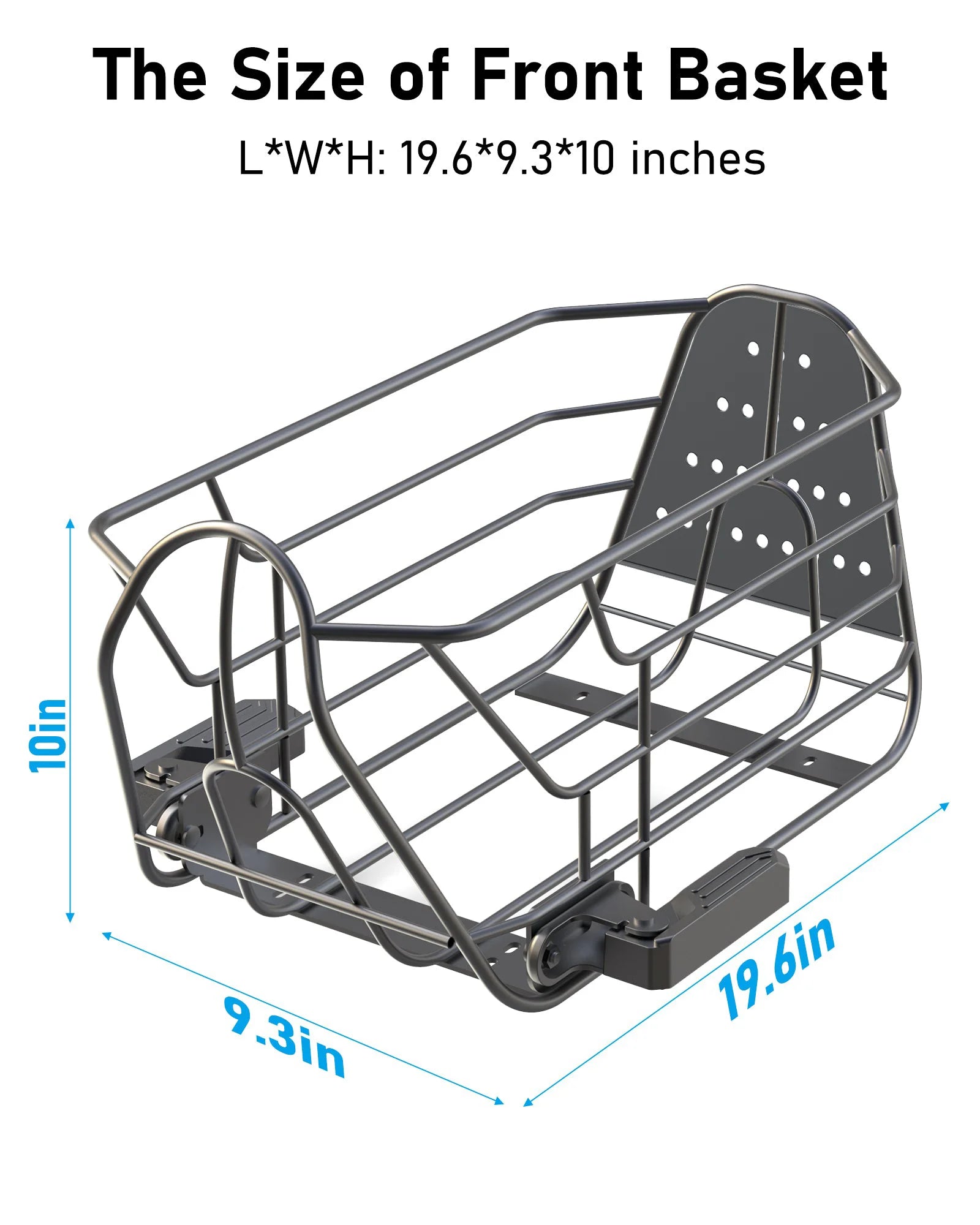 Gyroor C1S electric scooter front basket dimensions 19.6 x 9.3 x 10 inch