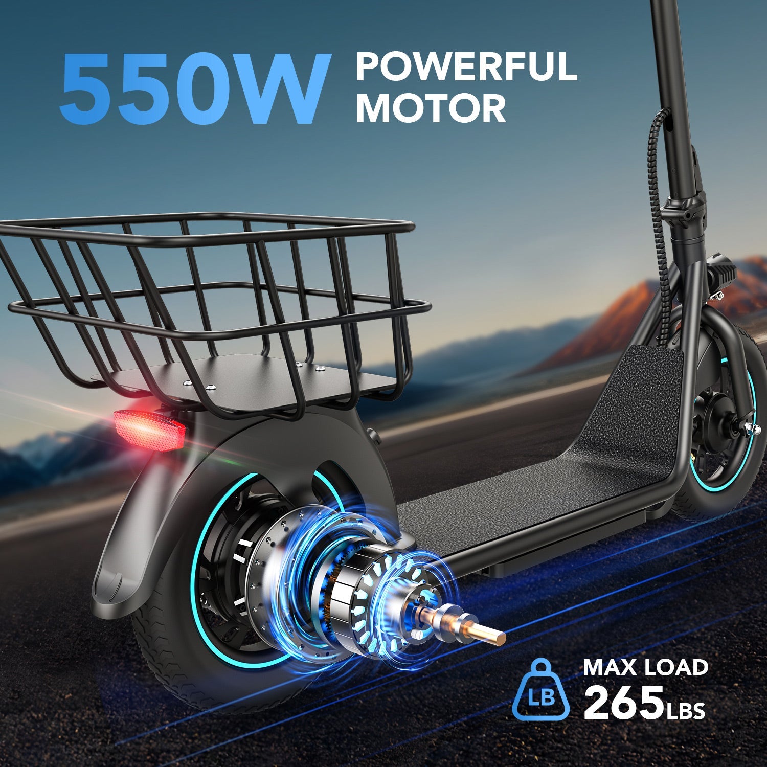 Gyroor X2 electric scooter 800W peak motor, foldable standing design without seat