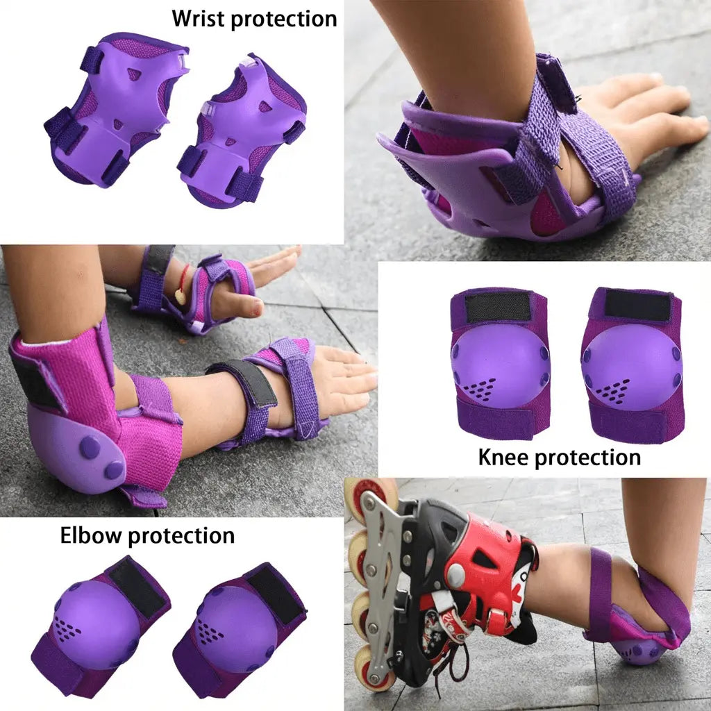 Knee Pads Elbow Pads Wrist Guards Set for Electric Scooter & Hoverboard Knee-Pads-Black Knee-Pads-Pink Knee-Pads-Blue Knee-Pads-Purple