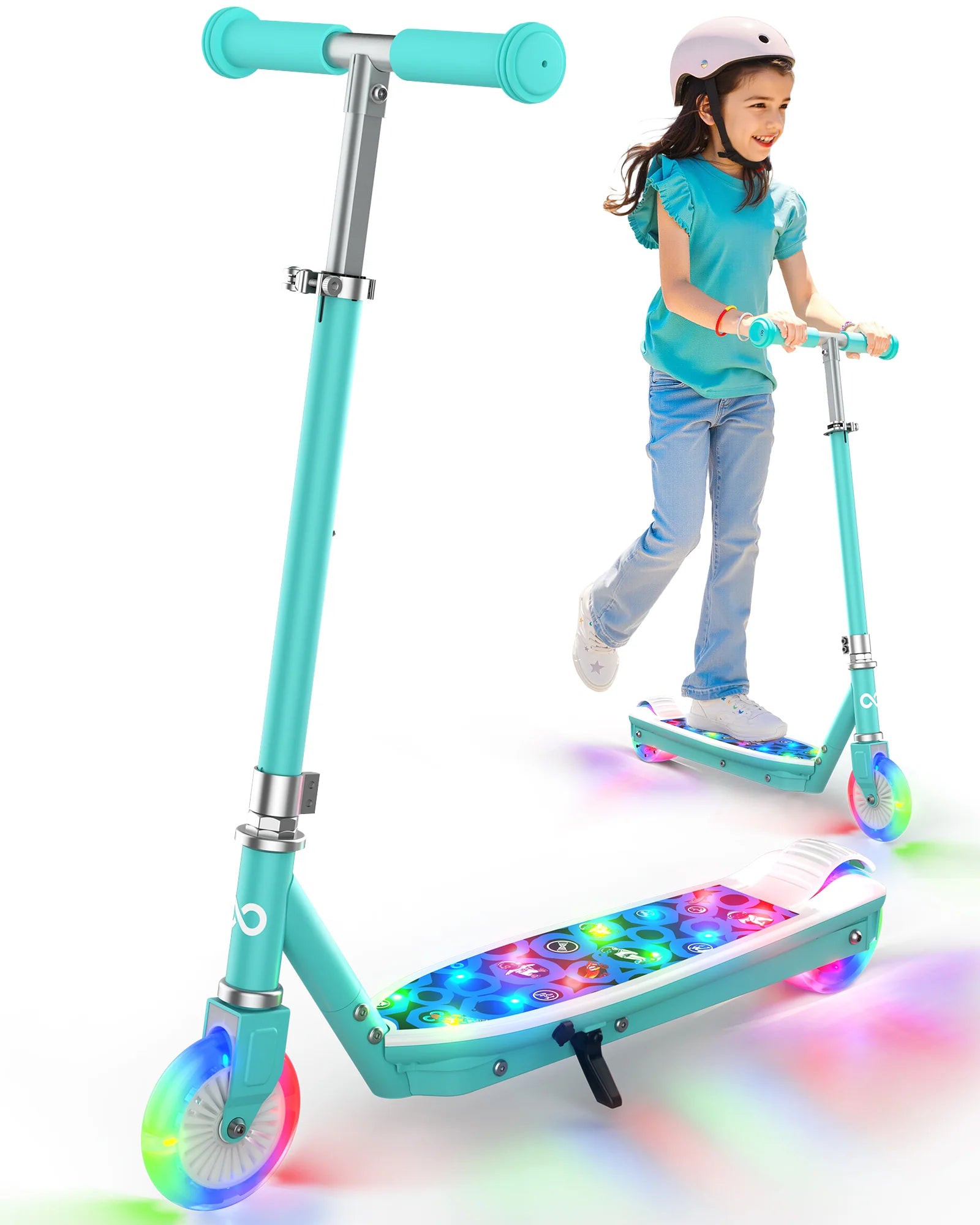Gyroor KS2 kids electric scooter in blue for ages 6-12