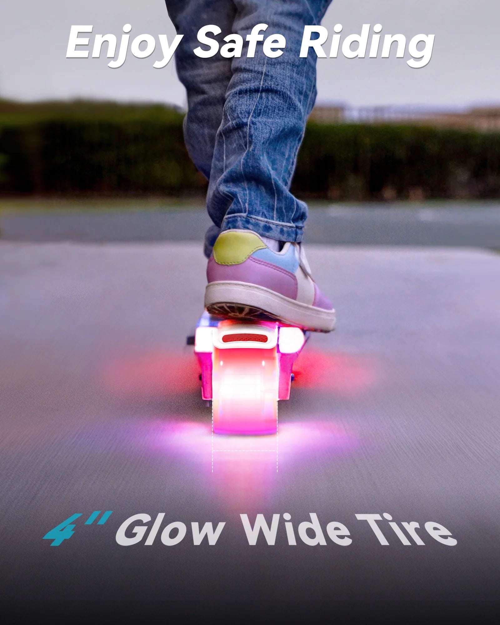 Gyroor KS2 kids electric scooter with wide non-slip tires for stability