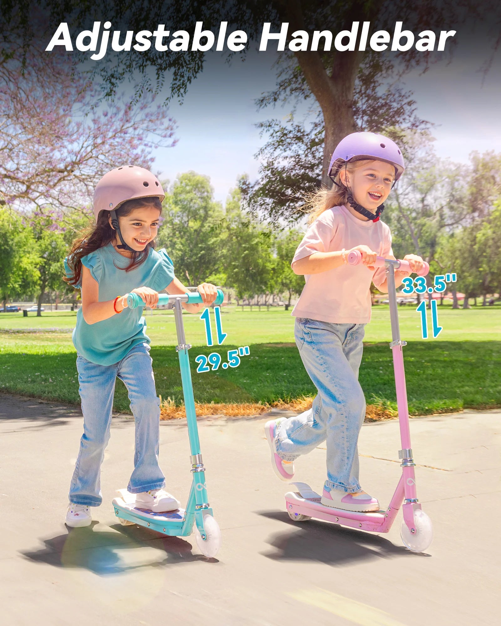 Gyroor KS2 kids electric scooter with adjustable handlebar