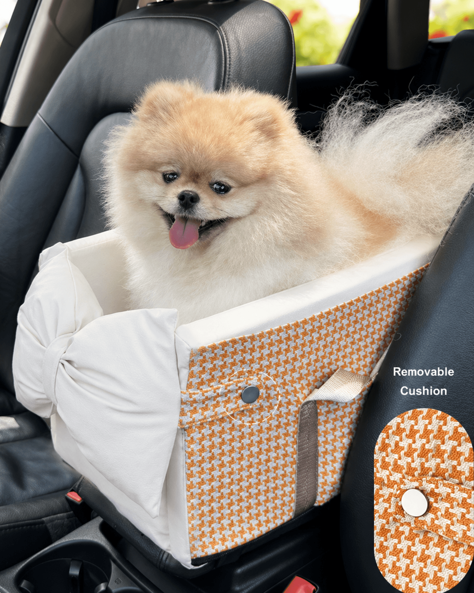 Padded Basket Insert for Pets with Bow Design