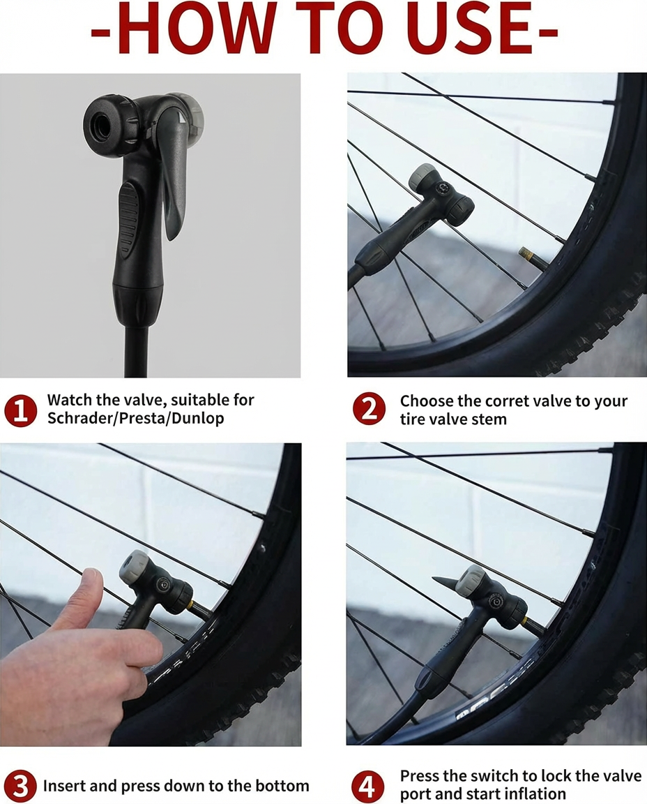 Gyroor Floor Pump for E-bike & scooter