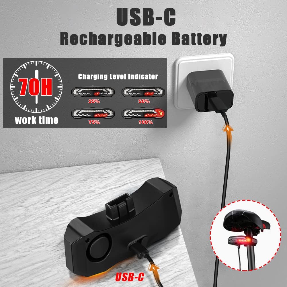 Smart Scooter Light with Turn Signals & Alarm & Horn