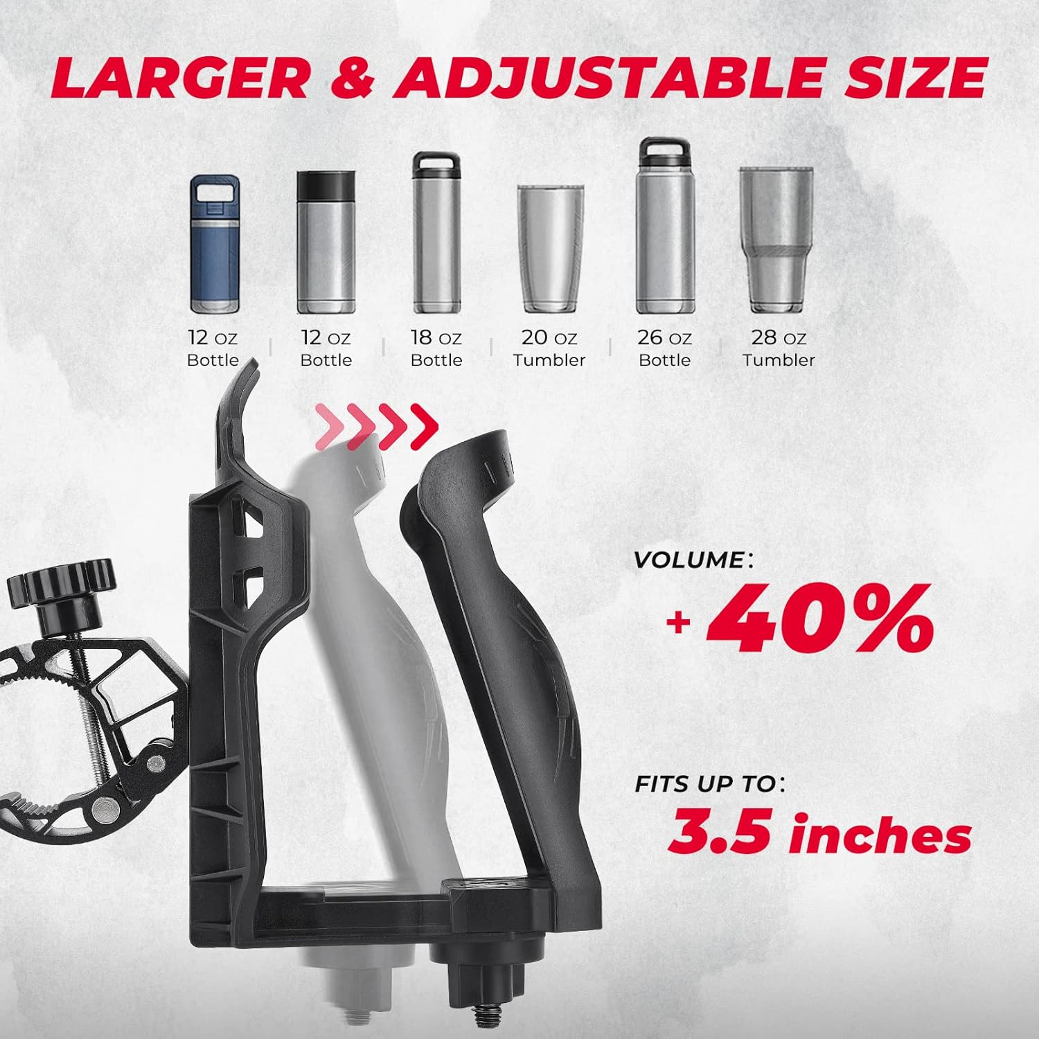 Adjustable Handlebar Cup Holder for Electric Bike & Electric Scooter