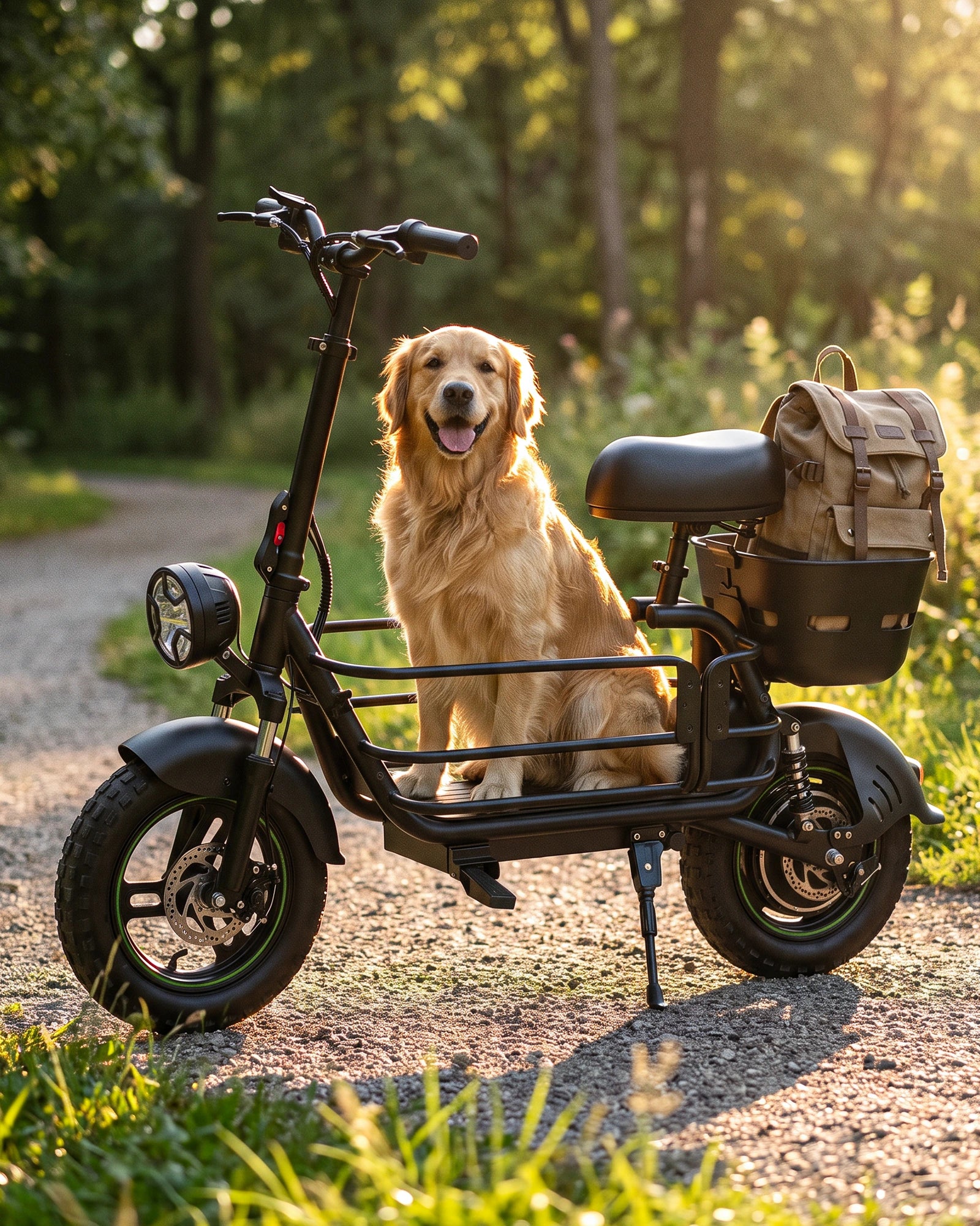 Gyroor C1Max 1200W(Peak) Electric Scooter with Dual Baskets for Pets & Cargo(Pre-Order)