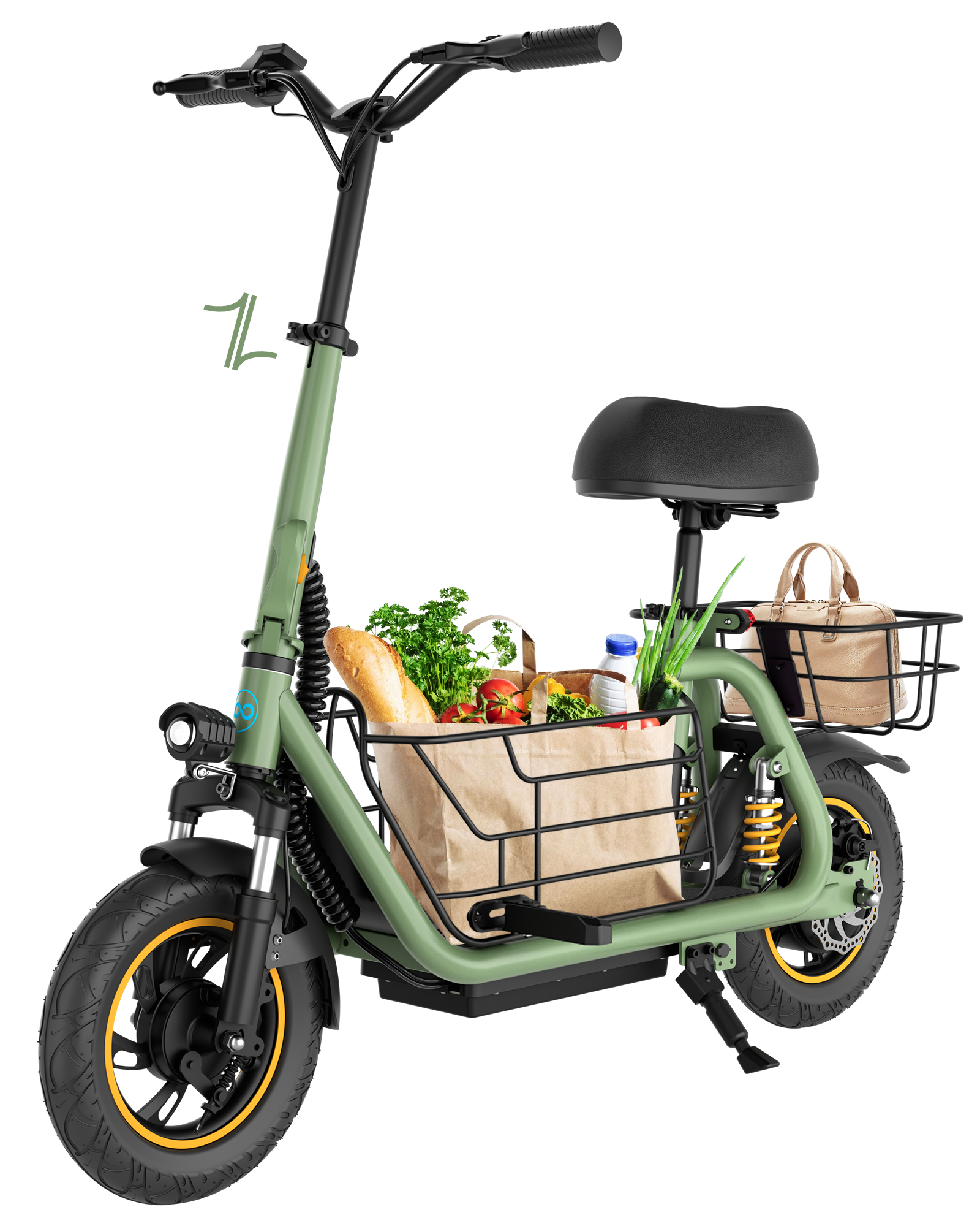 <tc>Gyroor</tc> Trottinette électrique C1 Pro 800 W (crête) avec paniers doubles amovibles pour animaux et marchandises (nouvelle version)