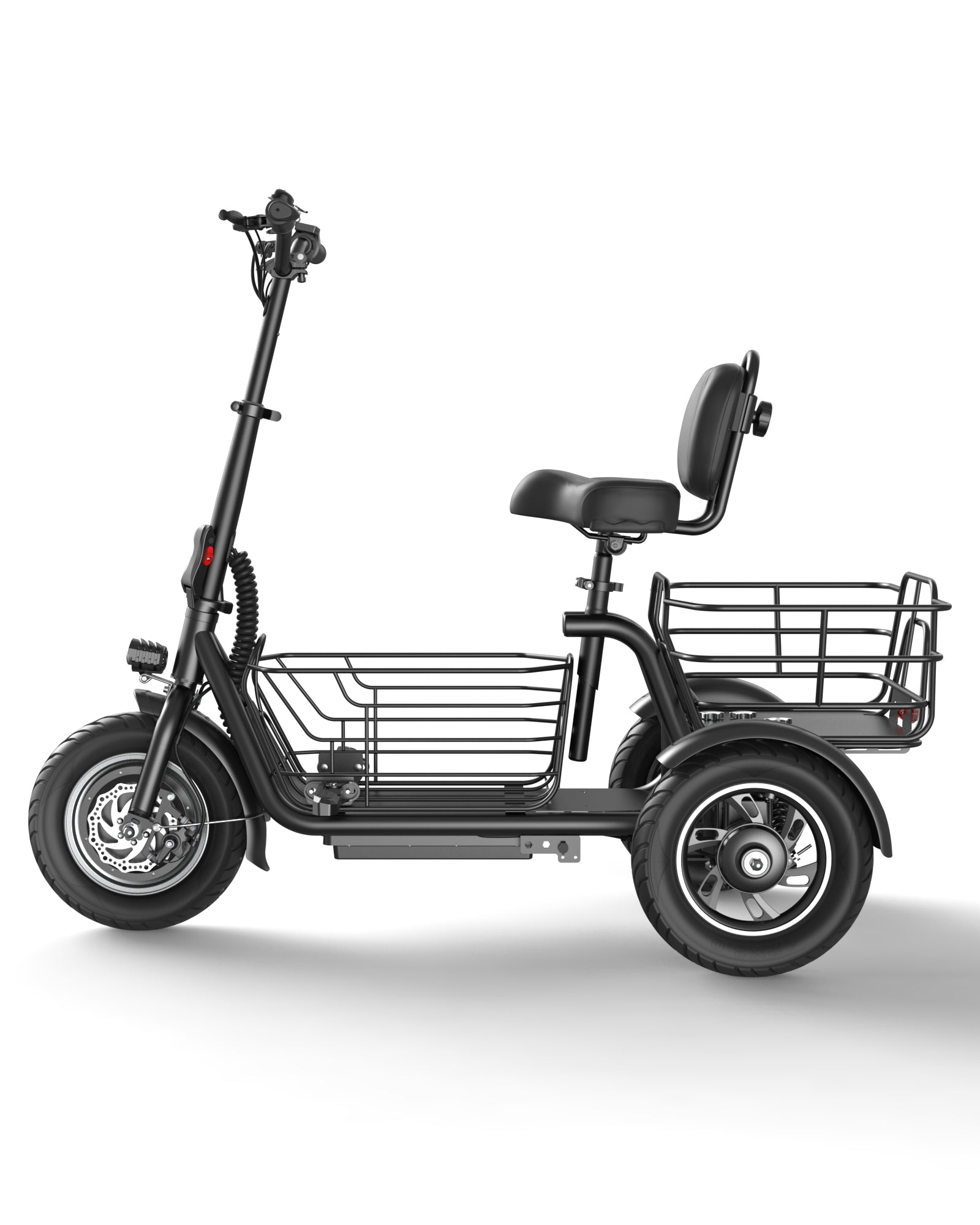 Gyroor C5 Electric Trike with Removable Dual Baskets,1000W(Peak) & 30Miles