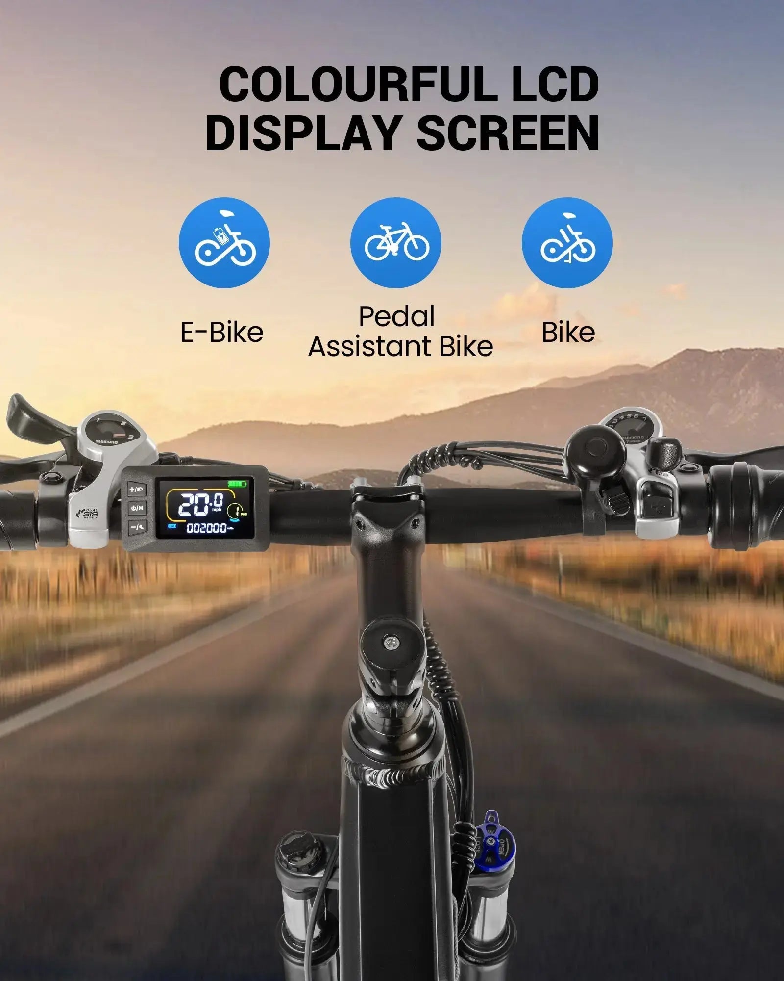 Gyroor EB263 electric bike disc brakes and 26-inch wheel detail