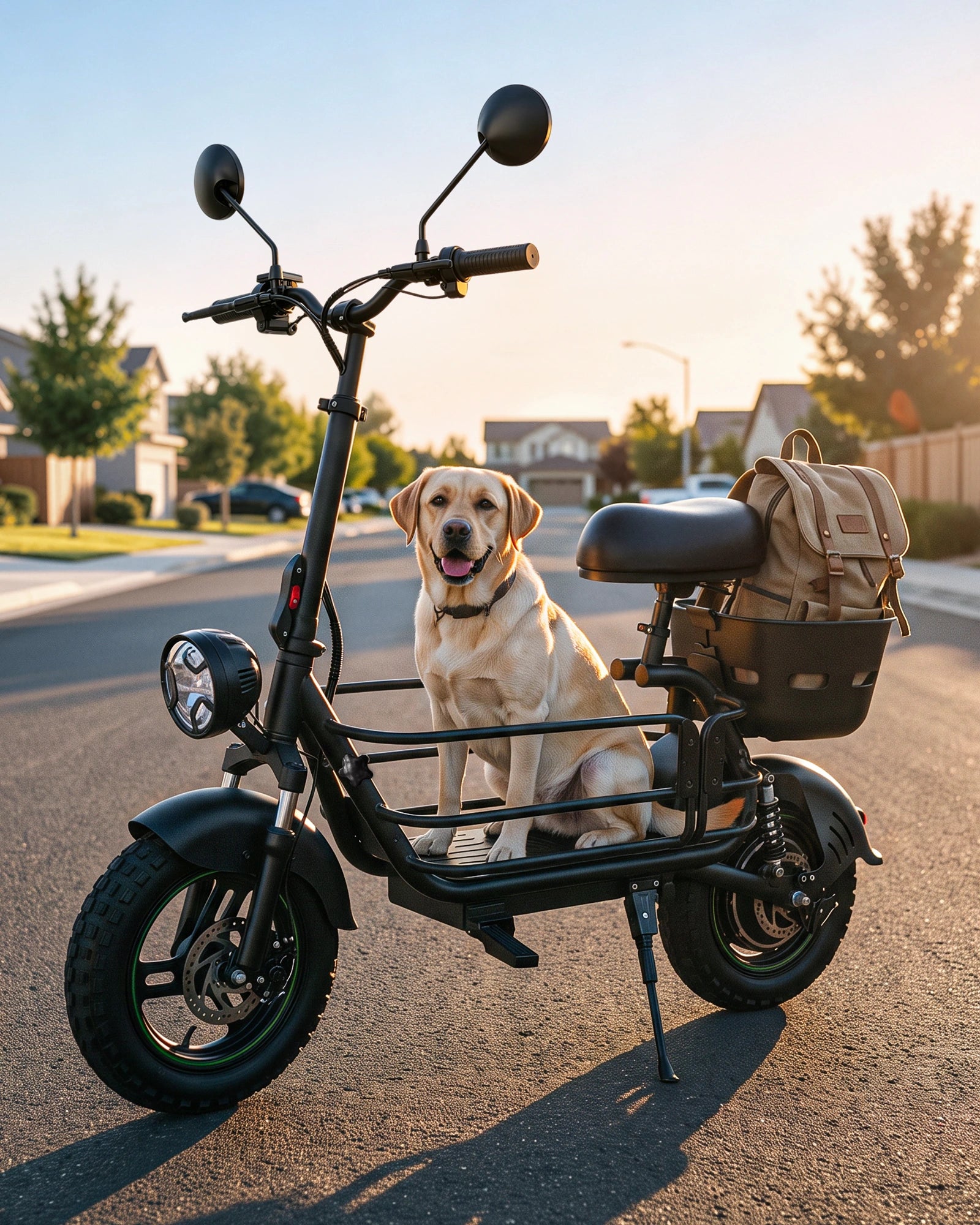 Gyroor C1Max 1200W(Peak) Electric Scooter with Dual Baskets for Pets & Cargo(Pre-Order)