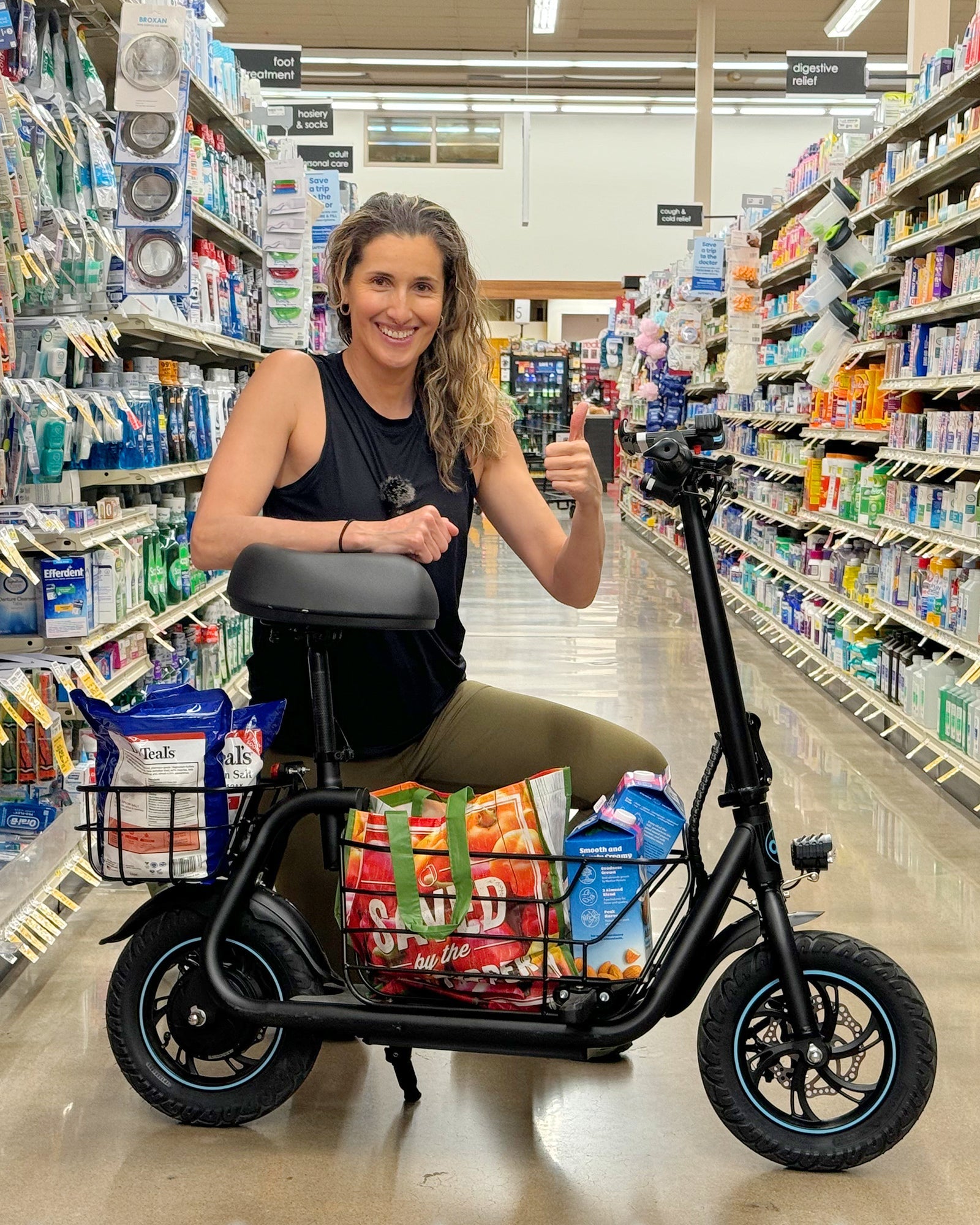 Gyroor 550W C1 Electric Scooter with Seat & Carry Basket