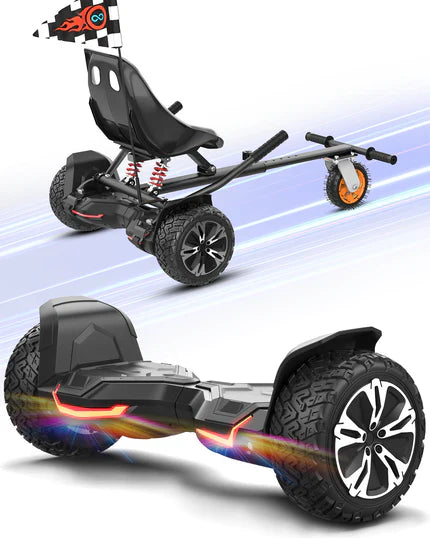 Gyroor G2 hoverboard paired with K2 go-kart kit