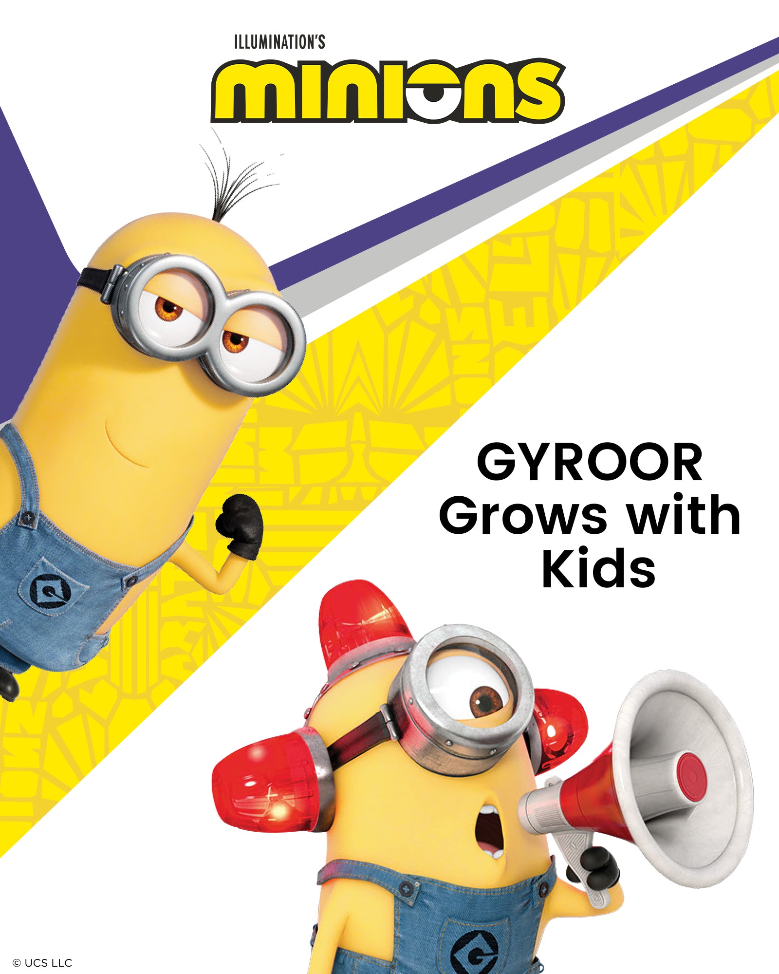 Minions | Gyroor Kids Electric Scooter with Adjustable Height and Adjustable Handlebar