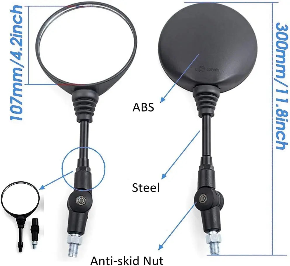 Gyroor Round Folding Mirrors – E-Bike & Scooter Mirrors GYROOR