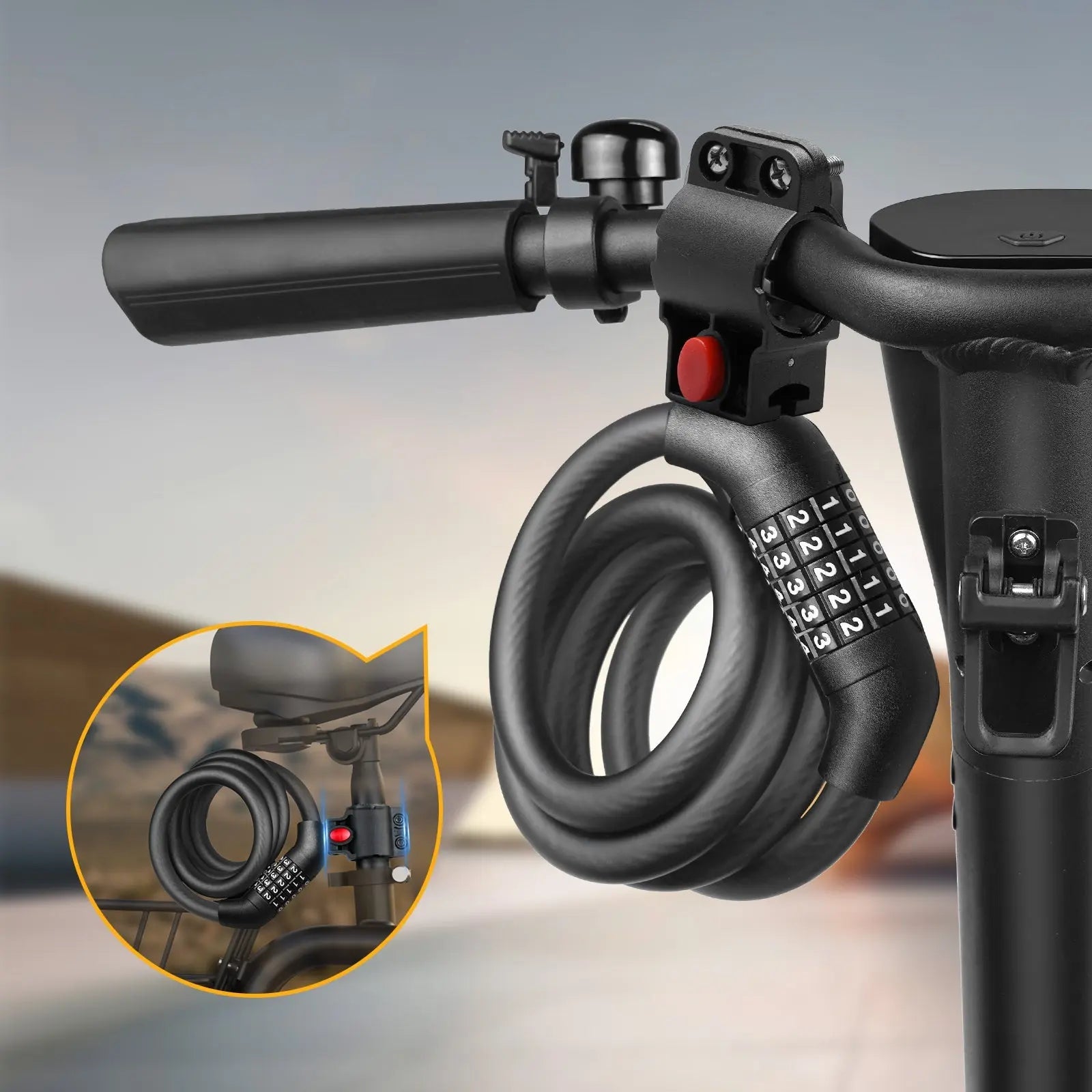 S3 High Security 5-Digit Resettable Combination Bicycle Lock