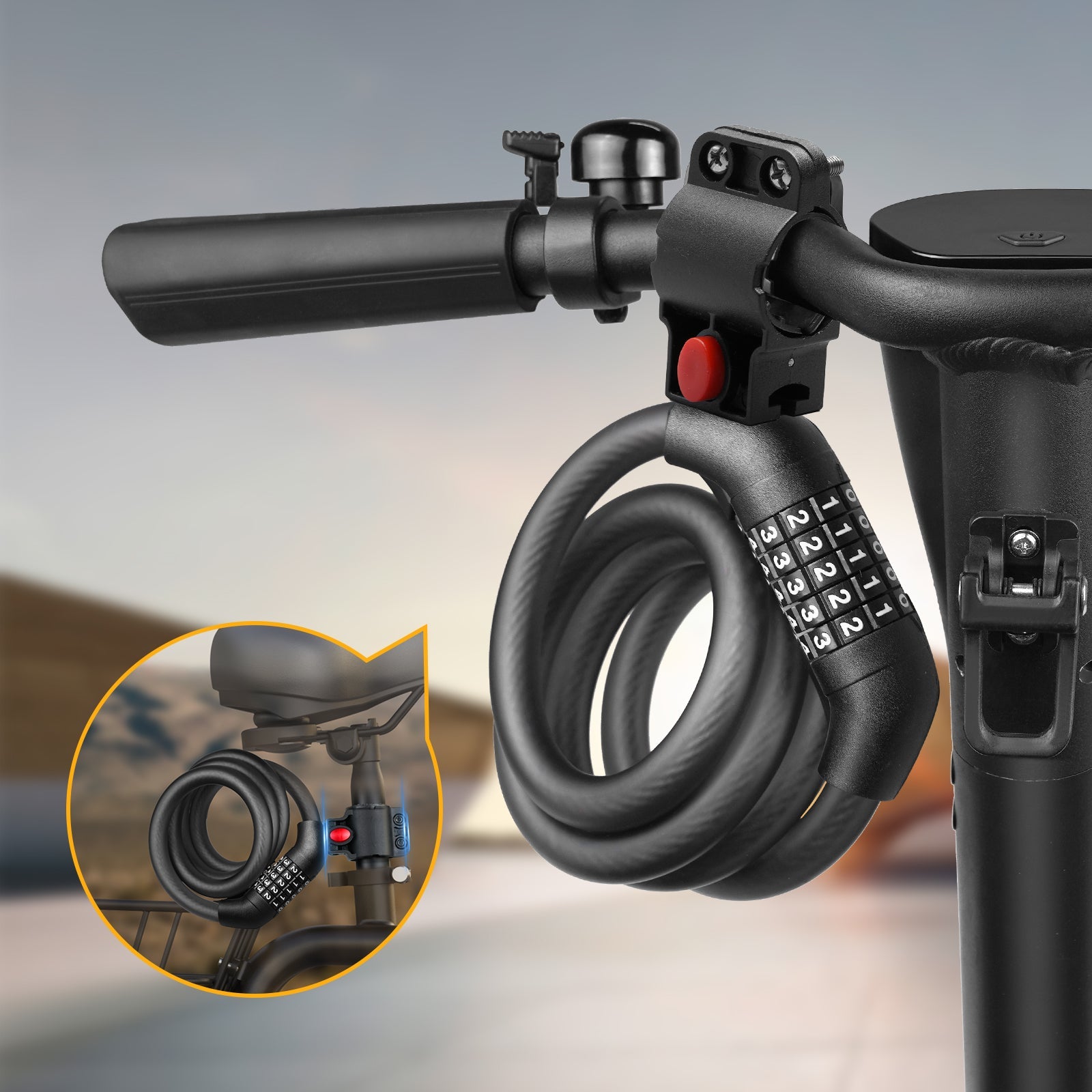 S3 High Security 5-Digit Resettable Combination Bicycle Lock