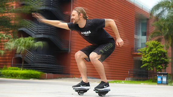 Fun kids hover shoes with LED lights and hoverboard