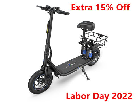 Labor Day Sales 2022 - Best Deals for Gyroor C1 Electric Scooter With Seat and Basket
