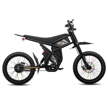 Vélo de saleté électrique, moto électrique 2400W (pic), max 37 mph et 85 milles de longueur (amélioré)