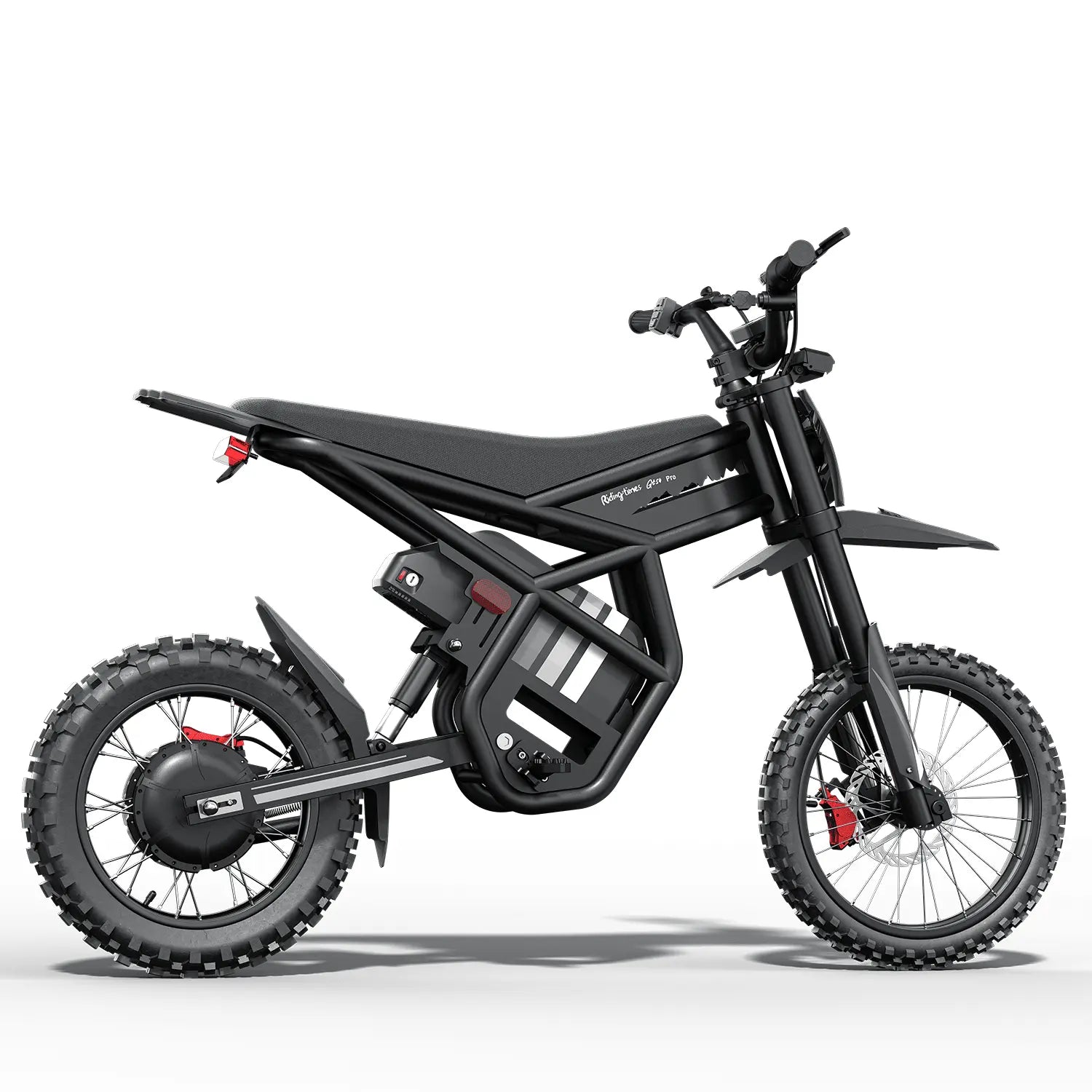 Gyroor GT54Pro electric dirt bike front three-quarter view with fat tires
