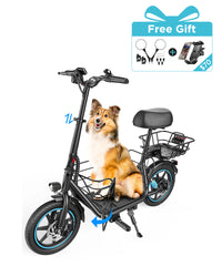 Gyroor C1Plus 1000W Electric Scooter with Dual Baskets for Pets & Cargo