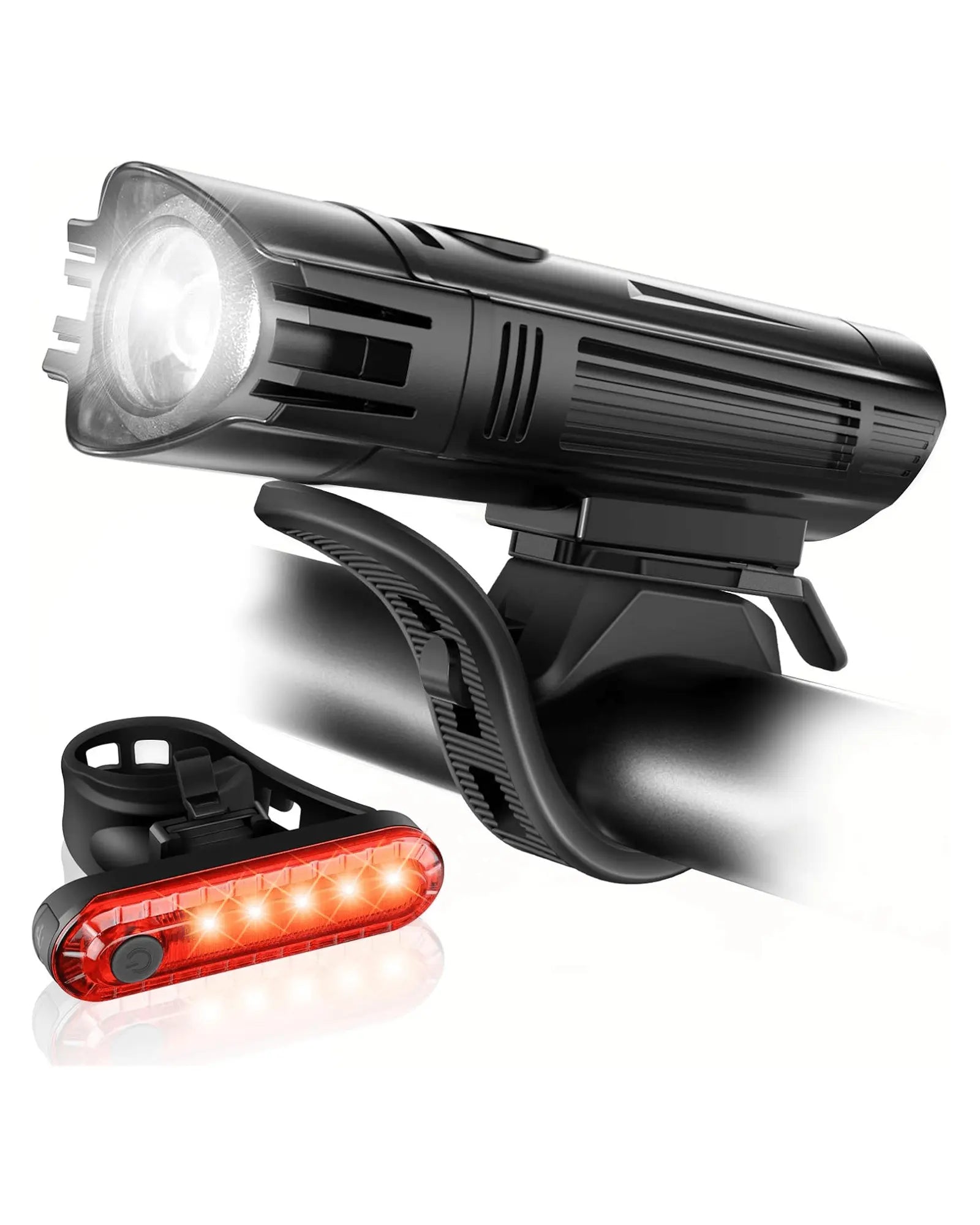 USB Rechargeable Front Headlight and Back Taillight Headlight+Taillight