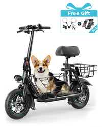 Gyroor C1S Electric Scooter 800W – Front & Rear Baskets