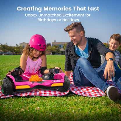 Gyroor Hoverboard New G13 All Terrain Hoverboard with LED Lights, Off Road Hoverboard with Bluetooth for Kids ages 6-12 and Adults -Metallic Rose Pink