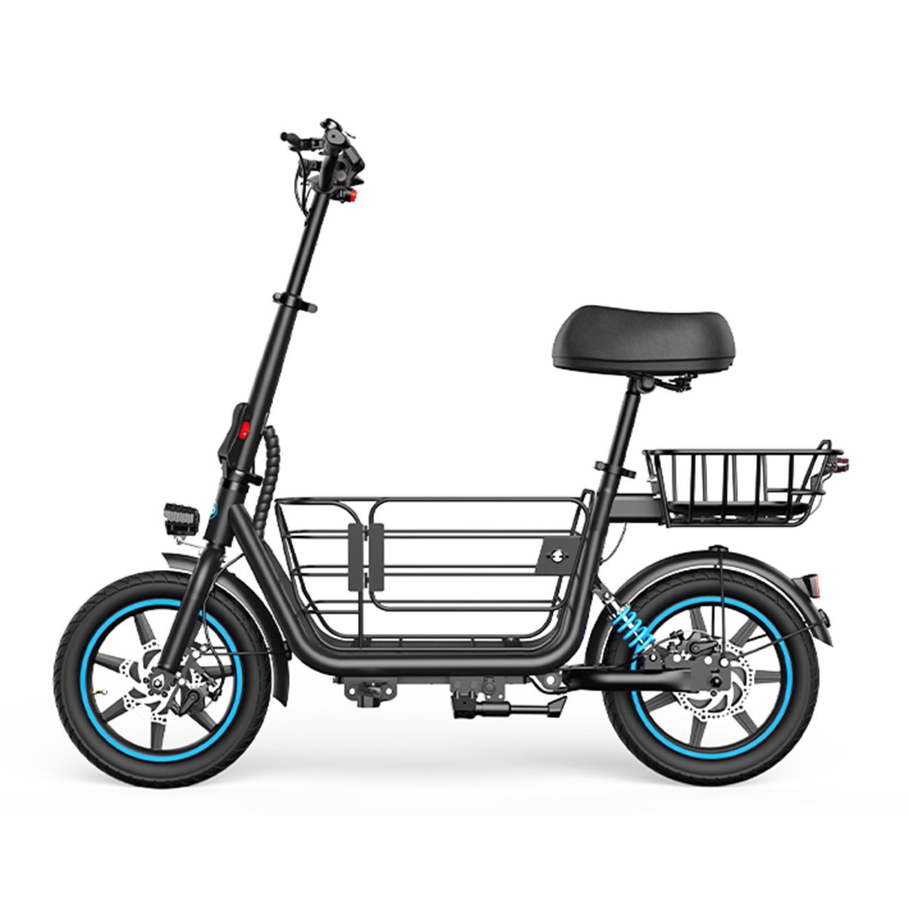 Gyroor C1Plus 1000W Electric Scooter with Dual Baskets for Pets & Cargo