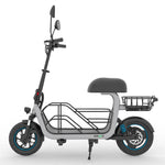 Gyroor C4 1200W electric scooter with dual baskets for pets and cargo