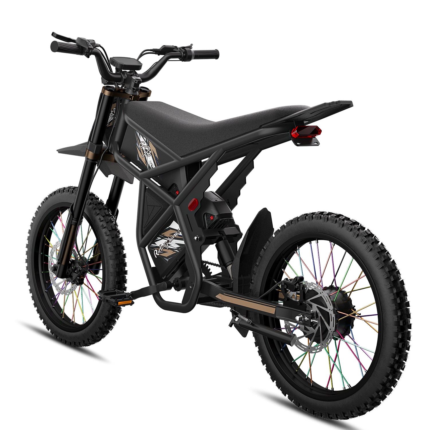 Vélo de saleté électrique, moto électrique 2400W (pic), max 37 mph et 85 milles de longueur (amélioré)