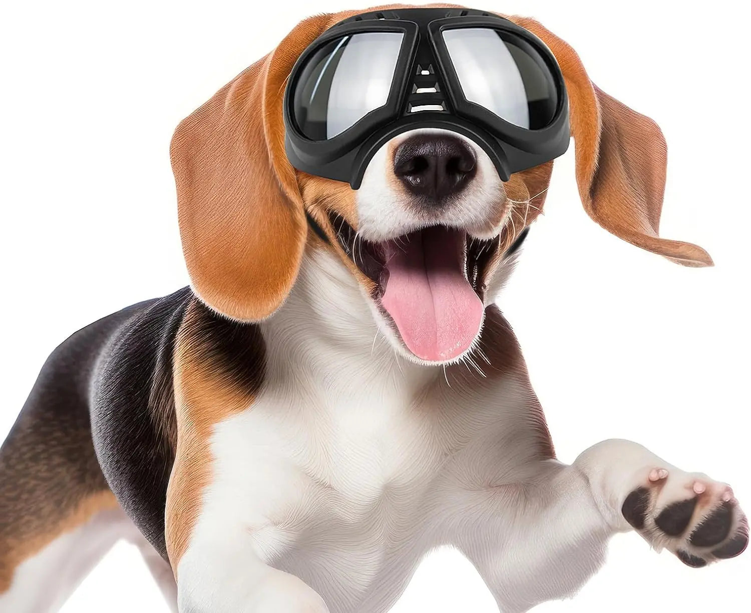 Dog Goggles with Adjustable Strap Dog-Goggles-Silver-lens Dog-Goggles-Blue-lens