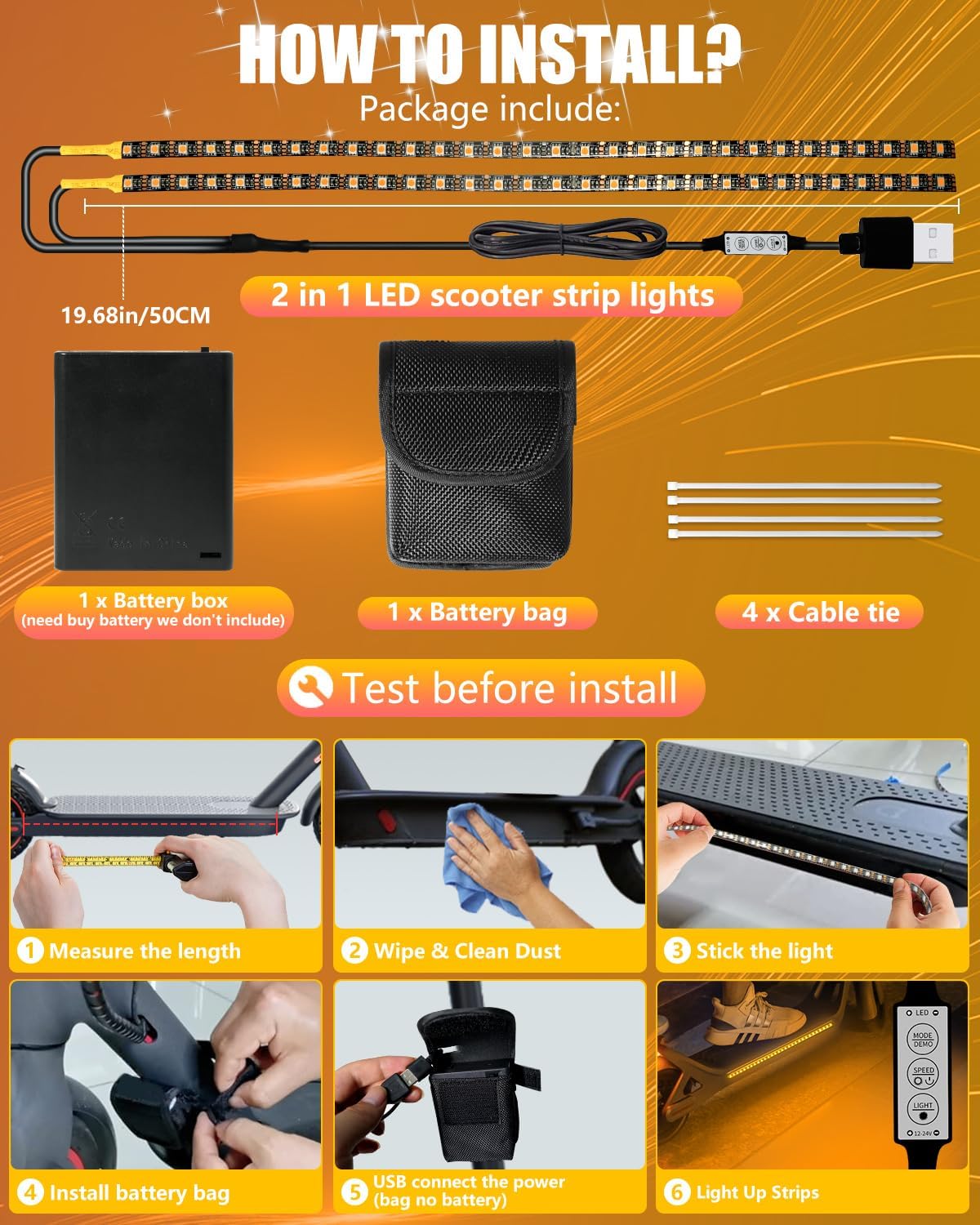 Led Lights for Scooter Night Riding