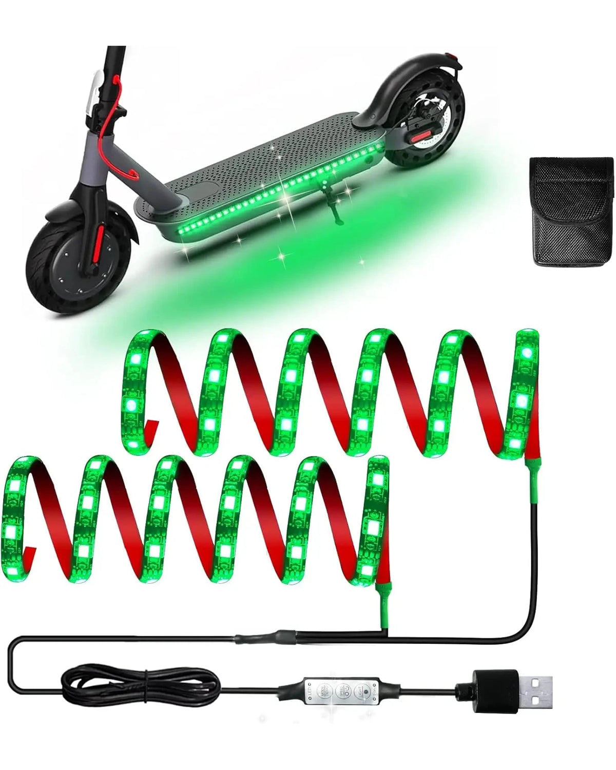 Led Lights for Scooter Night Riding GYROOR Led-Lights-Green Led-Lights-Blue Led-Lights-Pink Led-Lights-Red Led-Lights-White Led-Lights-Yellow