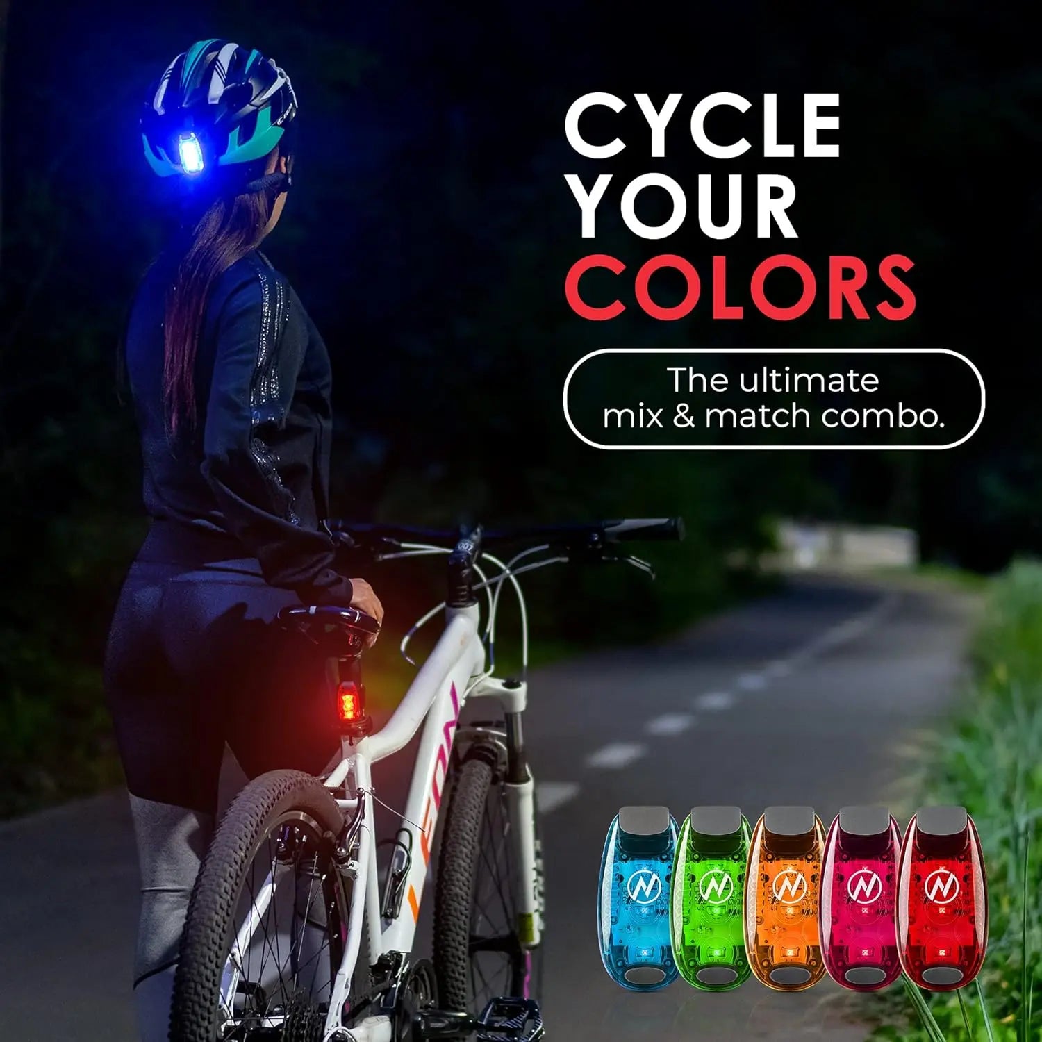 LED Safety Light (2 Pack) GYROOR Safety-Light-Red Safety-Light-Green Safety-Light-Purple Safety-Light-Orange Safety-Light-White Safety-Light-Blue