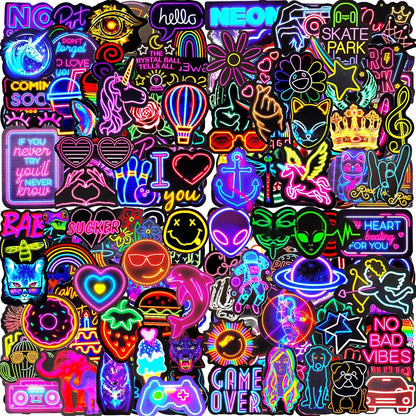Cool Neon Stickers 200 PCS