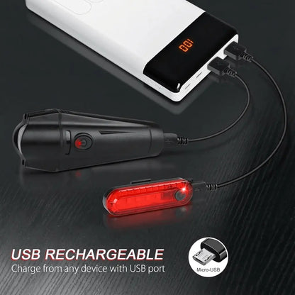USB Rechargeable Front Headlight and Back Taillight Headlight+Taillight