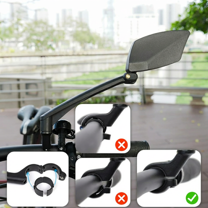 Ajustable and Rotatable Handlebar Mirror - E-Bike & Scooter