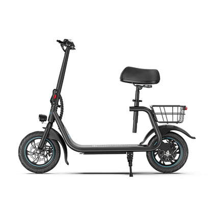 foldable electric scooter for adults with seat and rear basket