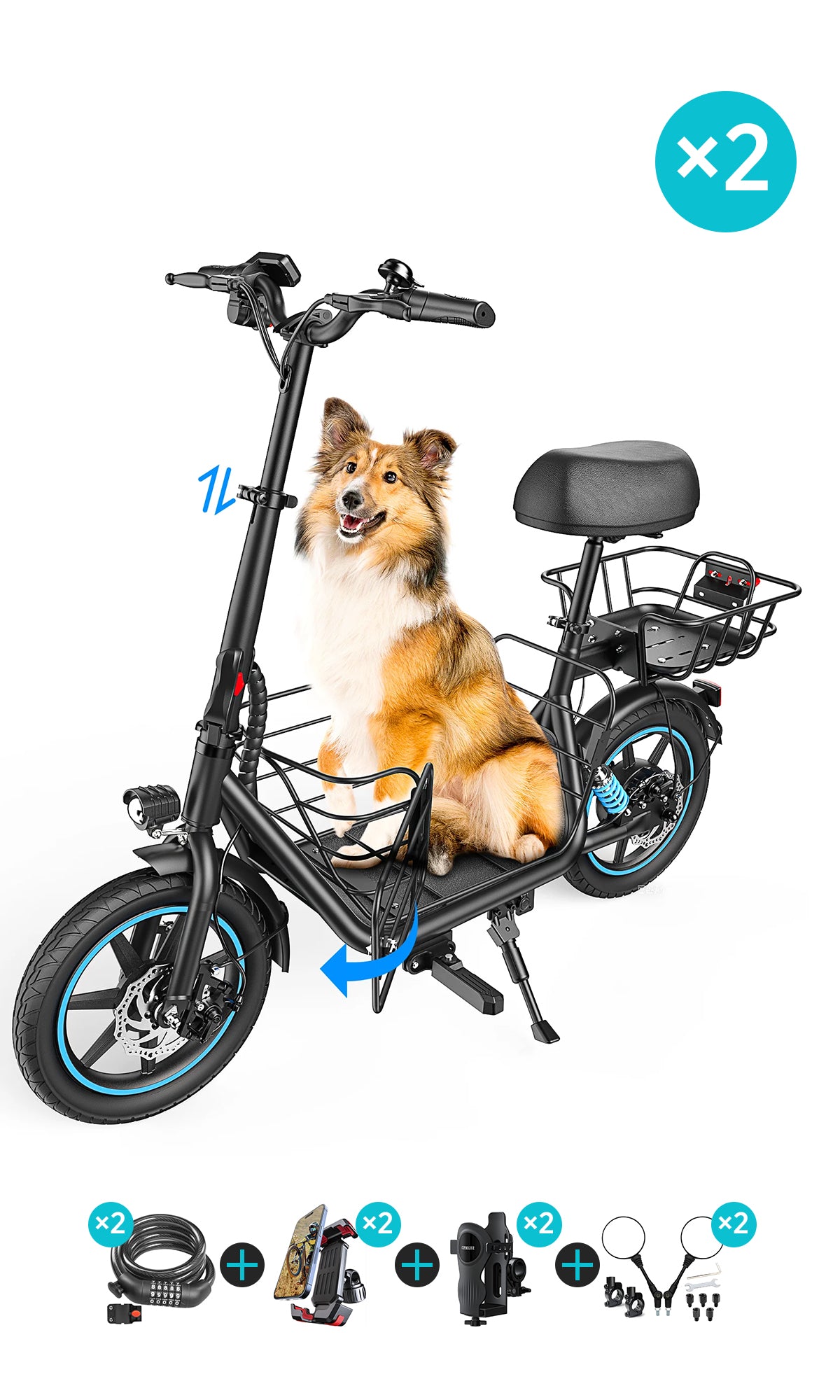 Gyroor C1PLUS Electric Scooter 1000W Ultimate Partner Kit