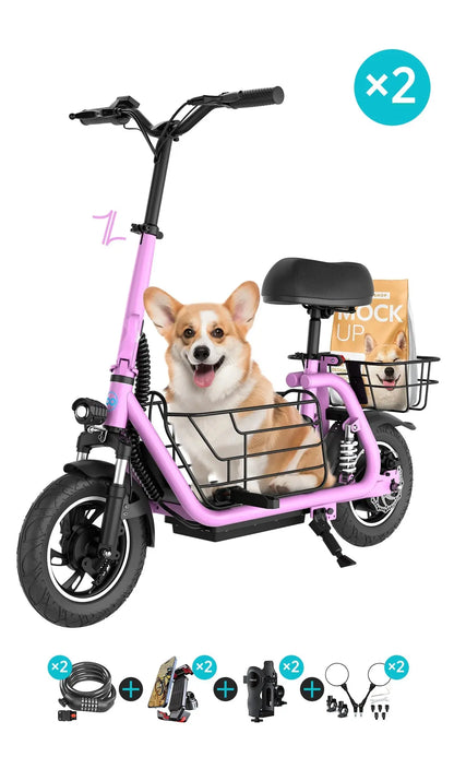 pink electric scooter accessories free gift two phone holders scooter locks cup holders and mirrors